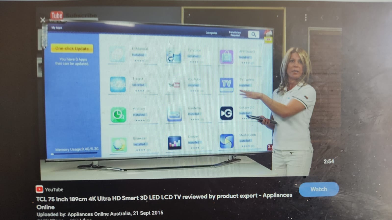 75 inch LED TV Screen for hire with stand - Image 2